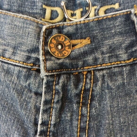 DHJC 1865 original five pocket denim heavy-duty mildly distressed bootcut Jeans - Picture 9 of 16